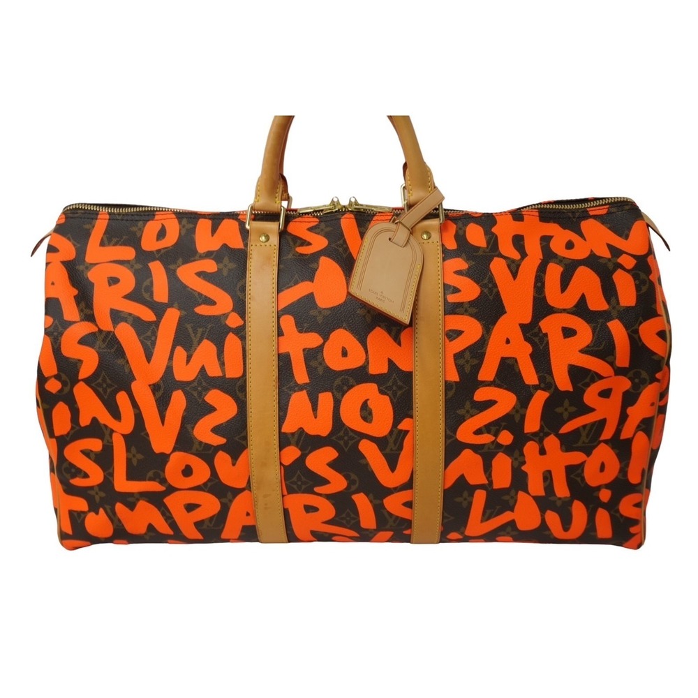 Louis Vuitton Boston Sprouse Monogram Bag Orange Graffiti Keepall